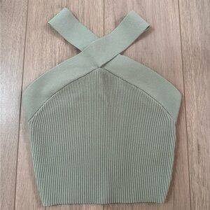 Babaton Sculpt Knit Halter Crop Top